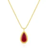 Rahaminov Pear Shaped Pink Tourmaline Pendant, 18K Yellow Gold