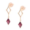 Rhodolite Dangle Earrings, 14K Yellow Gold