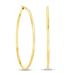 Roberto Coin Basic Gold Large Hoop Earings 18K