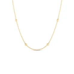 Roberto Coin Beaded Chain Yellow Gold Chain, 18 Inch
