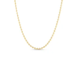 Roberto Coin Classic Bead Chain 18K Yellow Designer Gold, 18"