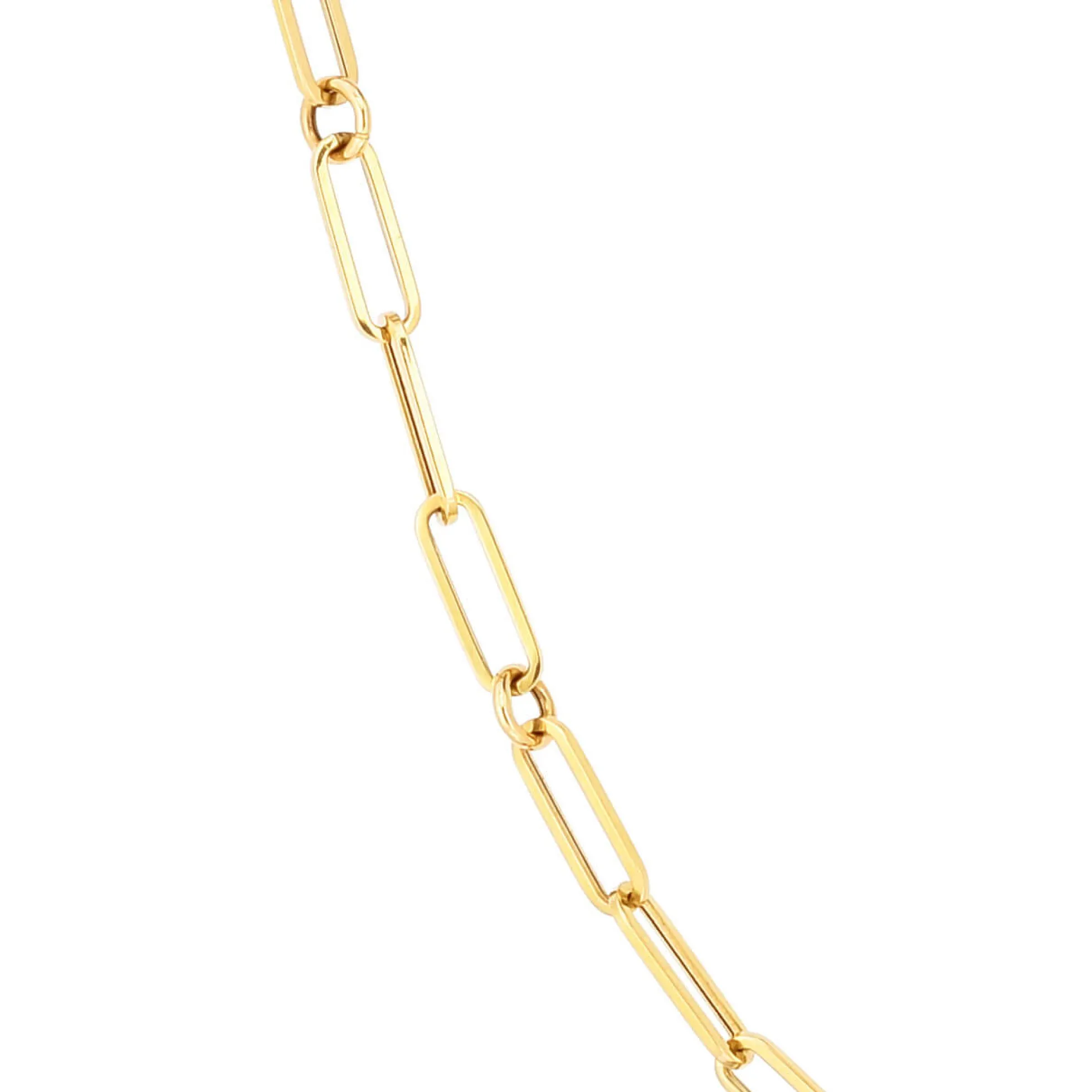 Roberto Coin Designer Gold Fine Paperclip Chain Necklace 18K