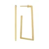 Roberto Coin Designer Gold Small Square Hoop Earrings 18K Yellow Gold.