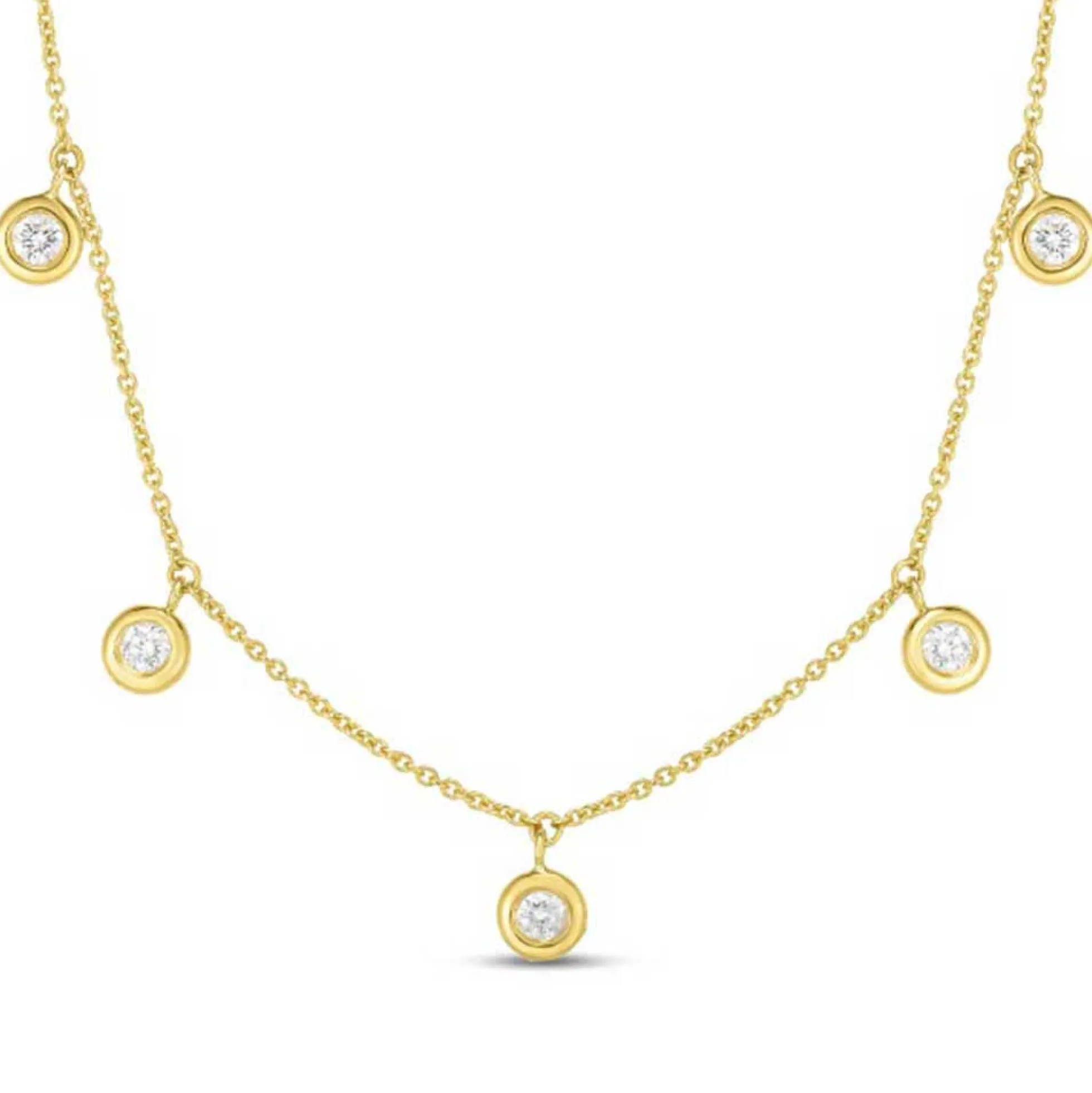 Roberto Coin Diamonds by the Inch 5-Station Diamond Necklace 18K