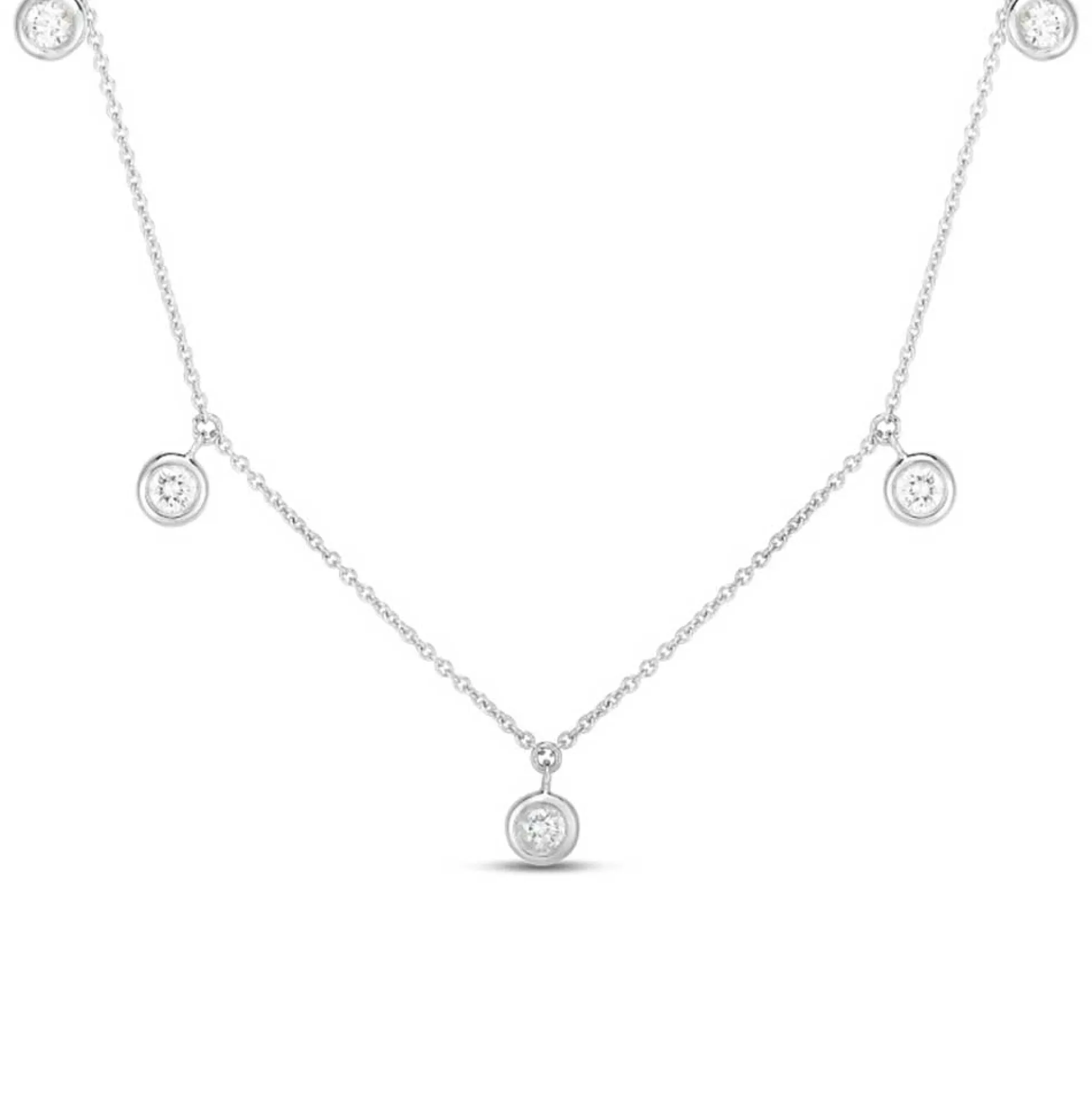 Roberto Coin Diamonds by the Inch 5-Station Diamond Necklace 18K