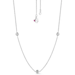 Roberto Coin Diamonds by the Inch 3-Station Diamond Necklace 18K