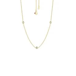 Roberto Coin Diamonds by the Inch 3-Station Diamond Necklace 18K