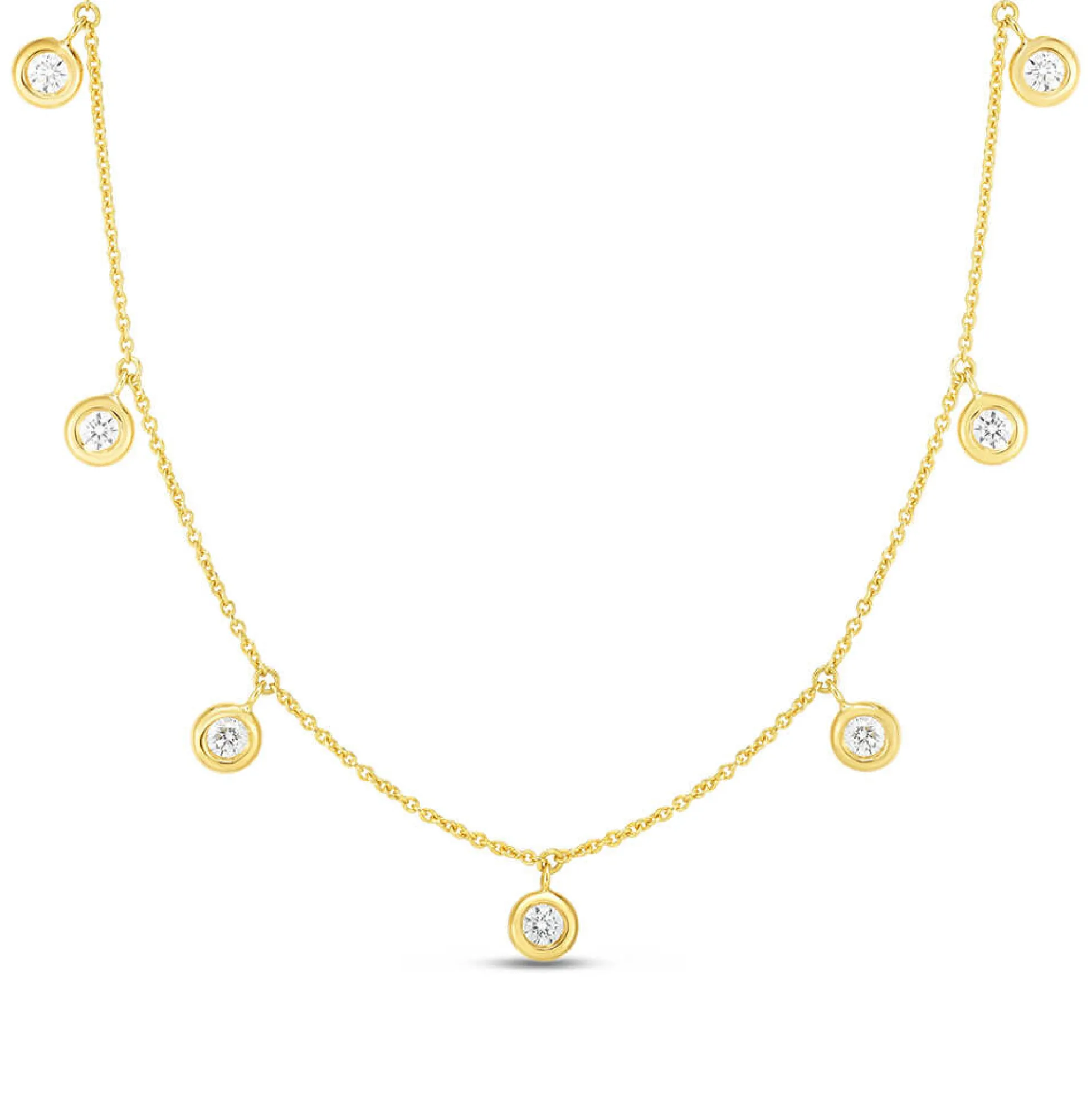 Roberto Coin Diamonds by the Inch 7-Station Diamond Necklace 18K