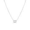 Roberto Coin Emerald Cut Diamond Pendant 18K White Gold, 18"