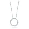Roberto Coin 18k Gold Tiny Treasures Small Diamond Circle Necklace