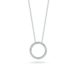 Roberto Coin 18k Gold Tiny Treasures Small Diamond Circle Necklace