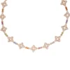 Roberto Coin 18K Rose Gold Venetian Princess Carnival Pave Diamond And Mixed Baguette Flower Necklace