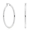 Roberto Coin 18k White Designer Gold Medium Round Hoop Earrings