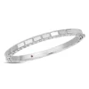 Roberto Coin 18K White Gold Art Deco Mosaic Diamond Accent Bangle
