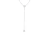 Roberto Coin 18K White Gold Diamonds By The Inch Dangle Bezel Necklace