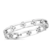 Roberto Coin 18K White Gold Love in Verona Diamond Open Frame Bangle