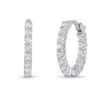 Roberto Coin 18k White Gold Petite Inside Outside The Perfect Diamond Hoop® Earrings