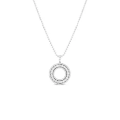 Roberto Coin 18k White Gold Siena Large Diamond Circle Necklace