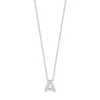 Roberto Coin 18k White Gold Tiny Treasures Diamond Love Letter “A” Necklace