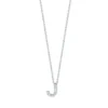 Roberto Coin 18k White Gold Tiny Treasures Diamond Love Letter “J” Necklace
