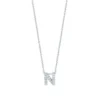 Roberto Coin 18k White Gold Tiny Treasures Diamond Love Letter “N” Necklace