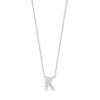 Roberto Coin 18k White Gold Tiny Treasures Diamond Love Letter “K” Necklace