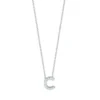 Roberto Coin 18k White Gold Tiny Treasures Diamond Love Letter “C” Necklace