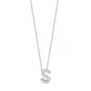 Roberto Coin 18k White Gold Tiny Treasures Diamond Love Letter “S” Necklace