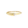 Roberto Coin 18K Yellow and White Gold Love In Verona Pave Diamond Flower Multi Band Bangle