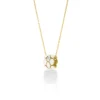 Roberto Coin 18K Yellow and White Gold Cobra Diamond And White Enamel Large Rondel Necklace