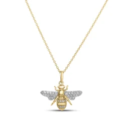 Roberto Coin 18K Yellow and White Gold Tiny Treasures Diamond Bumblebee Necklace