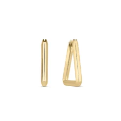Roberto Coin 18k Yellow Designer Gold Triangle Hoop Earrings
