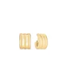 Roberto Coin 18k Yellow Designer Gold Wide Ridged Earrings