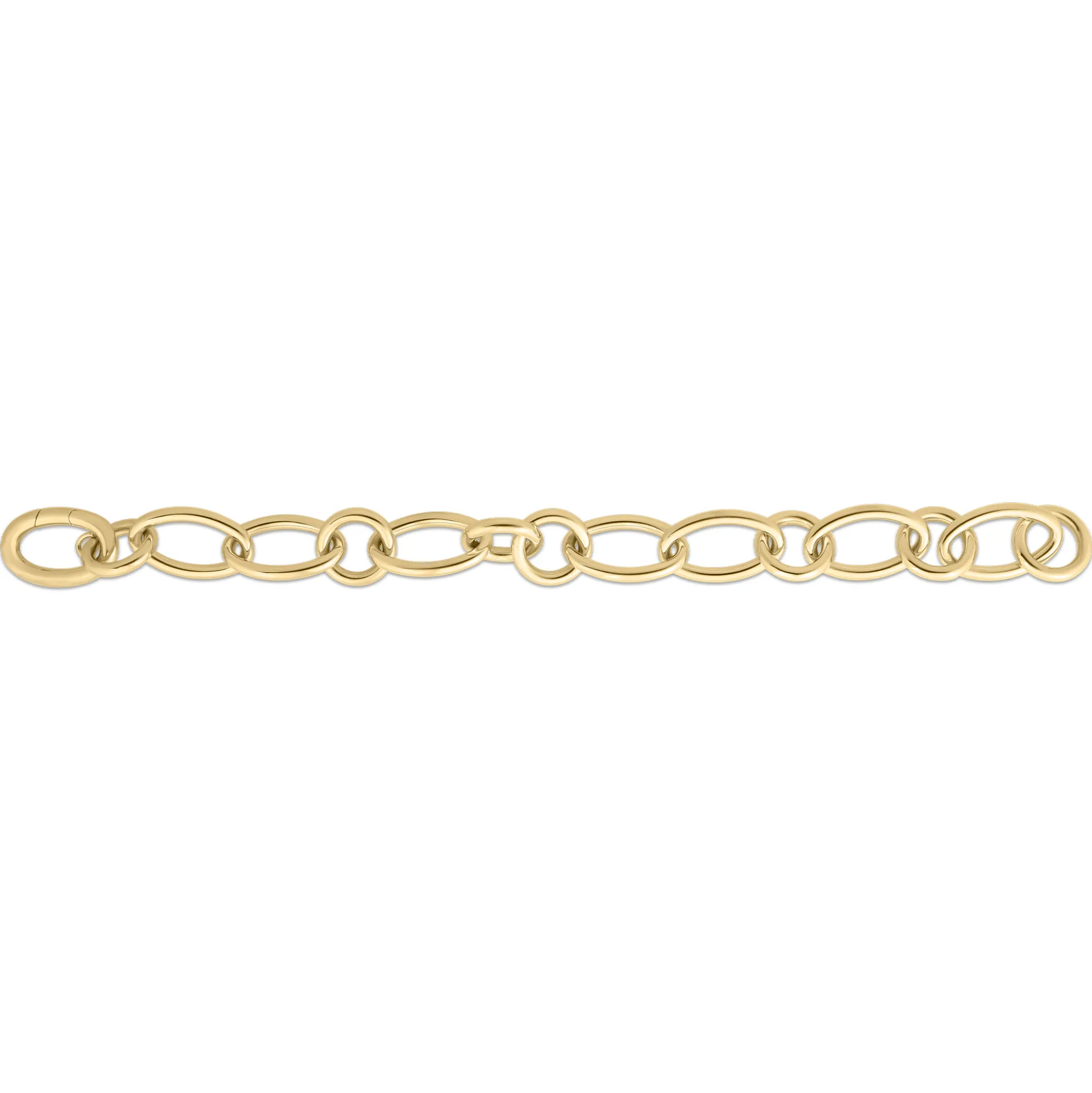 Roberto Coin 18k Yellow Designer Gold Alternating Oval and Round Link Bracelet