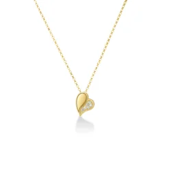 Roberto Coin 18K Yellow Gold Amorino Diamond Heart Necklace