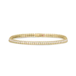 Roberto Coin 18K Yellow Gold Classic Diamond Ribbed Tennis Bracelet