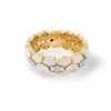 Roberto Coin 18K Yellow Gold Cobra Diamond And White Enamel Ring