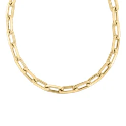 Roberto Coin 18K Yellow Gold Designer Gold Thick Paperclip Necklace