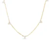 Roberto Coin 18K Yellow Gold Diamonds By The Inch Five Station Flower Necklace
