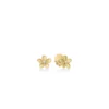 Roberto Coin 18K Yellow Gold Jasmine Diamond And Polished Finish Small Flower Earrings