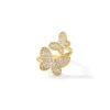 Roberto Coin 18K Yellow Gold Jasmine Pave Diamond Double Butterfly Ring
