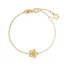Roberto Coin 18K Yellow Gold Jasmine Diamond And Polished Finish Small Flower Bracelet