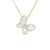 Roberto Coin 18K Yellow Gold Jasmine Diamond And Mother Of Pearl Butterfly Necklace