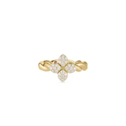 Roberto Coin 18k Yellow Gold Love in Verona Diamond Twist Ring