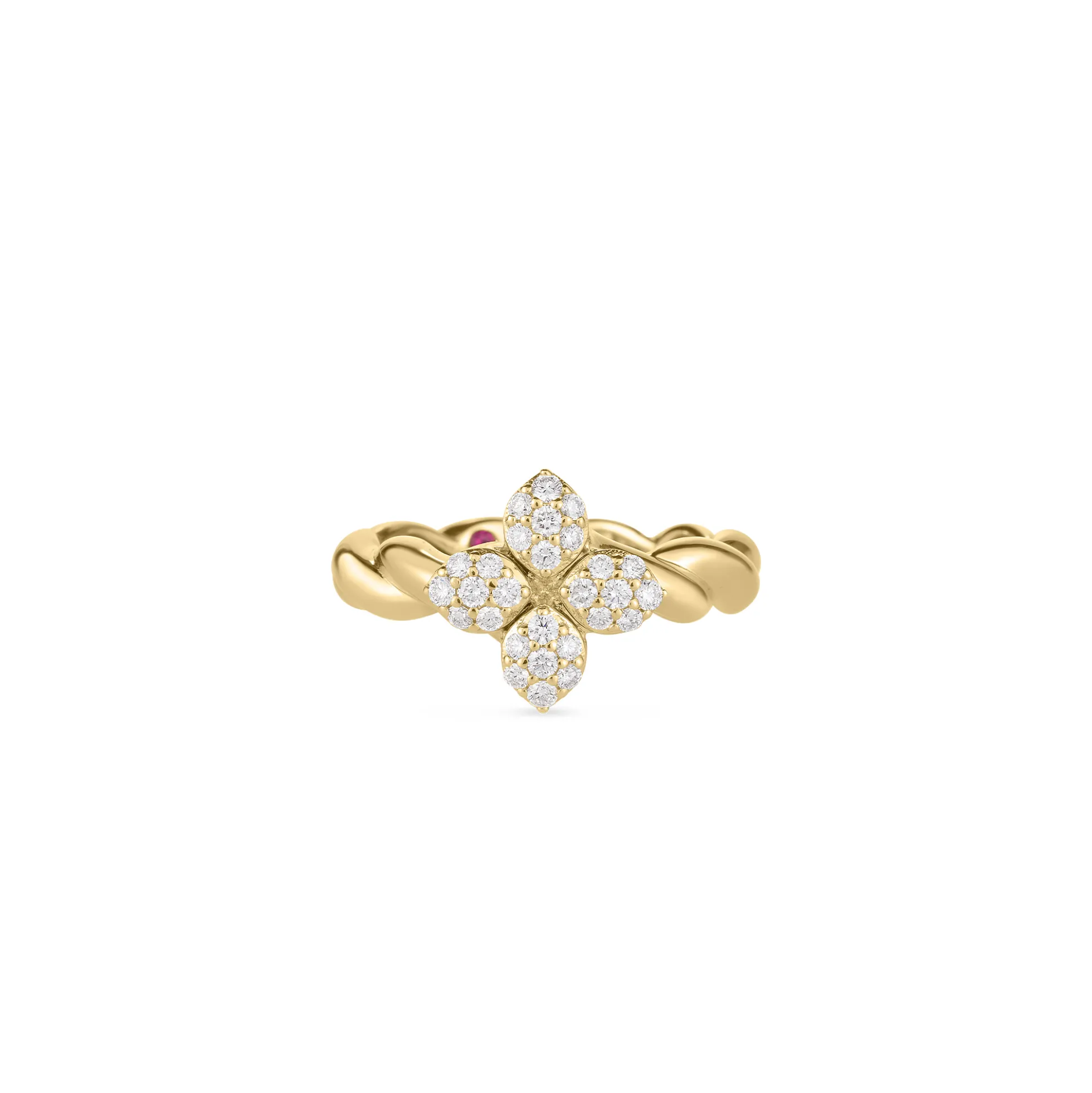 Roberto Coin 18k Yellow Gold Love in Verona Diamond Twist Ring