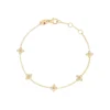 Roberto Coin 18K Yellow Gold Love In Verona Five Station Flower Bracelet