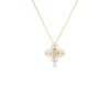 Roberto Coin 18K Yellow Gold Love In Verona Diamond And Enamel Flower Necklace