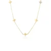 Roberto Coin 18K Yellow Gold Love In Verona Diamond Flower Station Necklace
