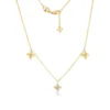 Roberto Coin 18K Yellow Gold Love In Verona Diamond And Polished Flower Station Dangle Necklace