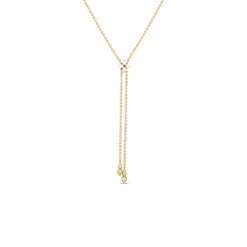 Roberto Coin 18K Yellow Gold Love In Verona Diamond Flower Lariat Necklace